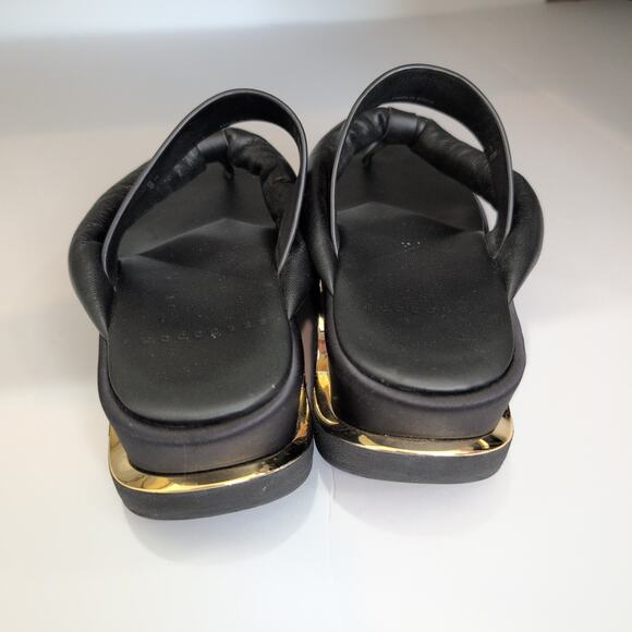 4CCCCEES Eclipse Sling Shoe Black Thong Sandal Platform Leather 39 US 8-8.5 $350 - Picture 10 of 14